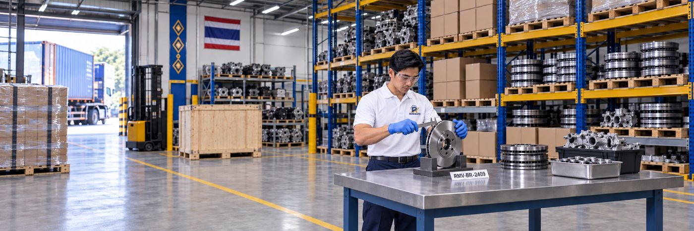 Automotive parts measurement in warehouse, Thailand