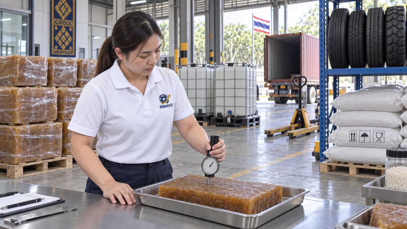 Natural rubber hardness test, Thailand
